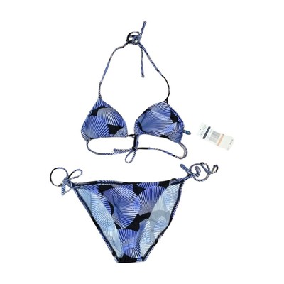 Anne Cole Collection Black/Iris 2 Piece Bikini Top Size 12 NWT