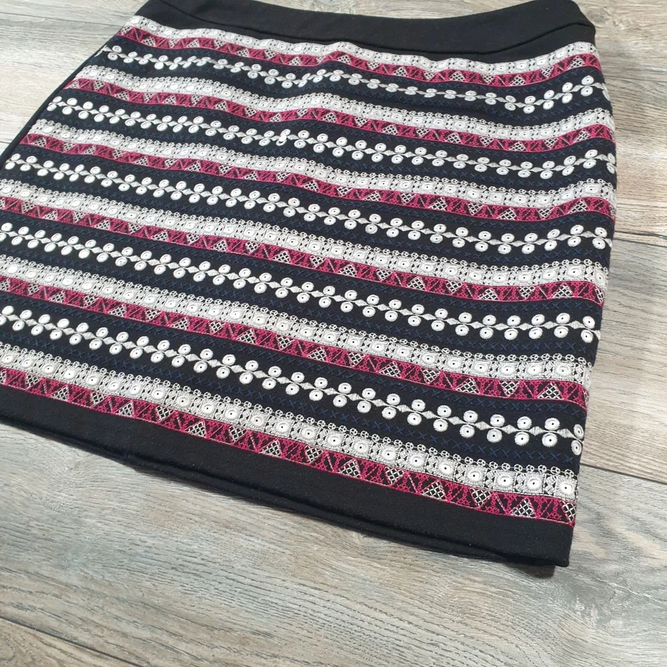 Pixley Women Size XL Skirt Short Pencil Black White Office Business - Image 2 of 4