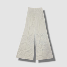 $330 Alice + Olivia Women's White Dylan Faux Leather Wide-Leg Pants Size 8