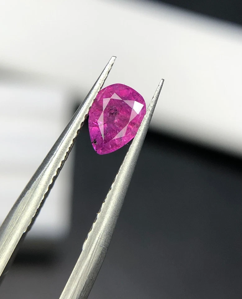 0.65 Ct Natural Untreat Ruby Purplish Color Pear Shape Gem's From Afghanistan - Image 2 of 4