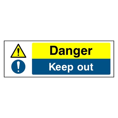 Danger Keep Out Schild oder Aufkleber | MULT0001