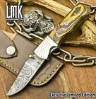 LMK Handmade Twist Damascus Folding Knife Hard Wood Liner Lock EDC Rare