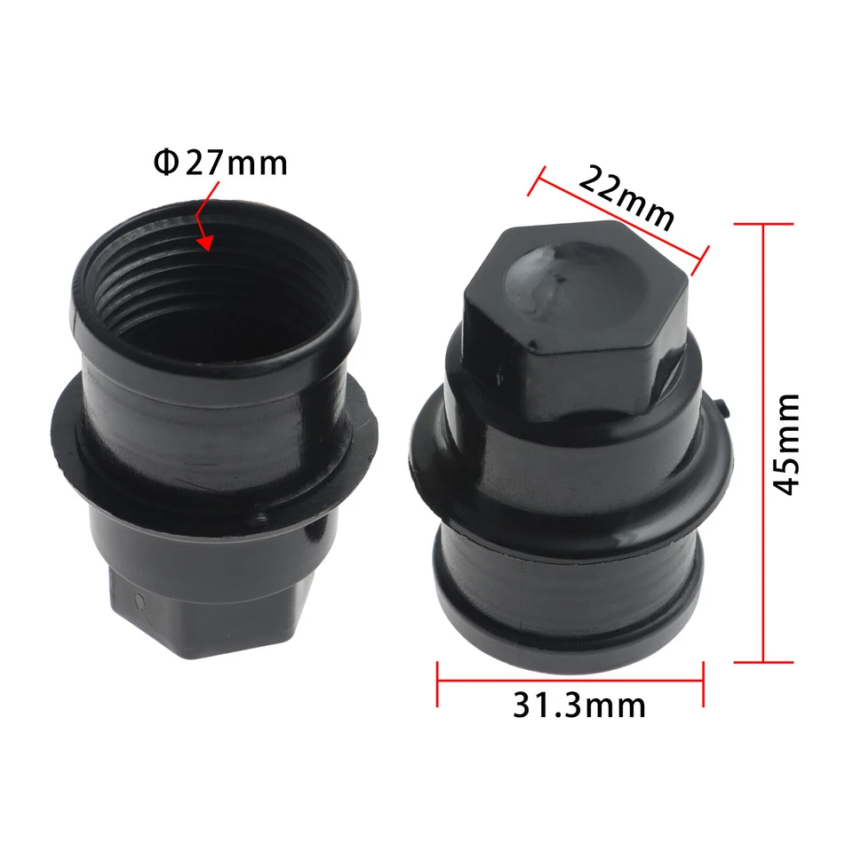 Conjunto de 24 tampas de porca de pneu de carro M27-2.0 hexagonais para 2000-2001 GMC Yukon XL 2500 - Imagem 2 de 4