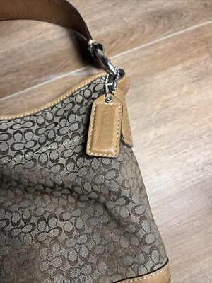VINTAGE COACH Tan Signature Hobo Slouchy Shoulder Bag