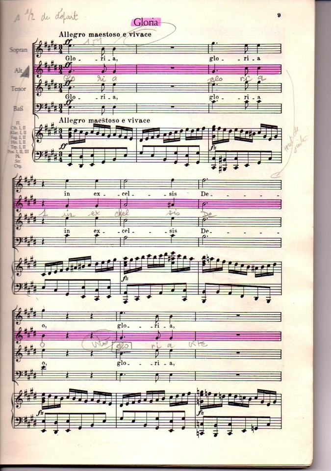 Partition piano 4 voix et choeur - Messe en la bémol majeur N°5 de Schubert - Photo 3/4