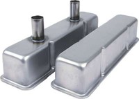 Allstar Professional Ventildeckel SBC Stahl Ohne Lack Mit Rohren