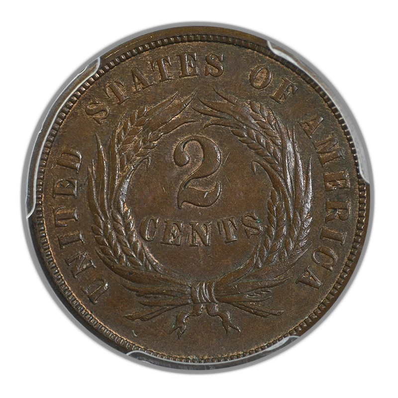 1869 Two Cent Piece 2C PCGS MS65BN CAC - Image 4 of 4