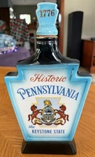 Vintage 1969 Historic Pennsylvania Empty Jim Beam Bourbon Whiskey Decanter