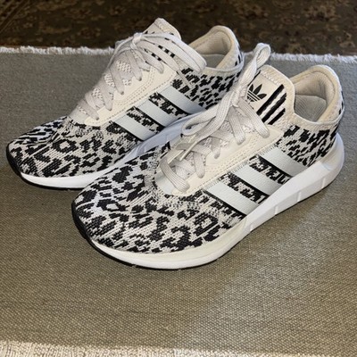 Adidas Women's Swift Run Tennis Shoes Leopard black print Size U.S. 7, VGC!  | eBay