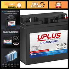12V 20Ah AGM Deep Cycle Battery - Rechargeable SLA Power Source, Long-Lasting Pe