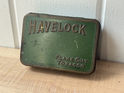 Vintage HAVELOCK Flake Cut 2oz Tobacco Advertising Tin CIgarettes Display