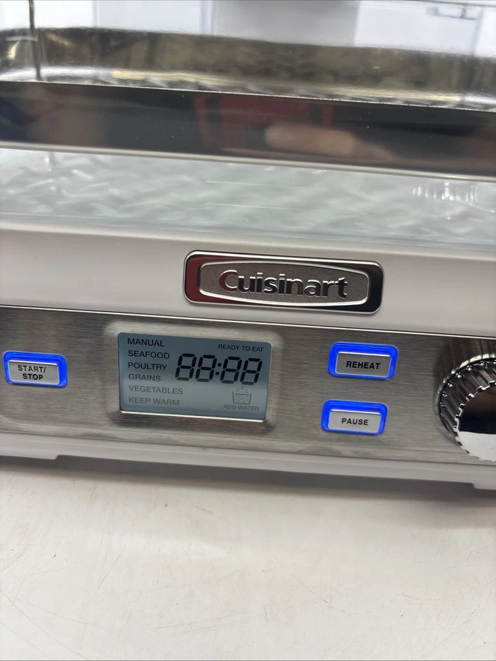 Cuisinart STM-1000 CookFresh Digital Glass Steamer White Stainless Steel - Image 2 of 4