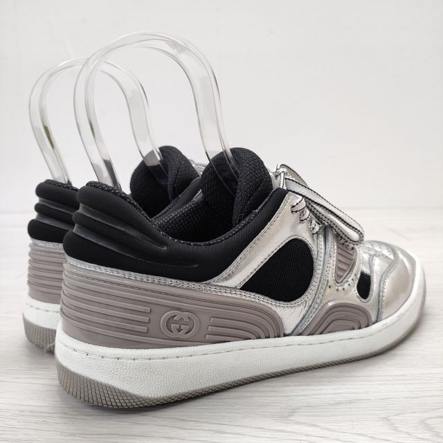 GUCCI  BASKET Size 36 Sneakers Silver and Other C… - image 3