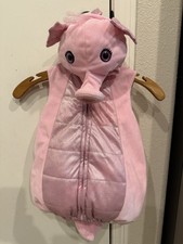H M Pink Dragon Costume Full Zip Baby Size 24 Months