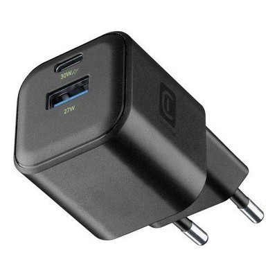 New Cellular Line Charger ACHGANENTRY2PD30WK MULTI 30W GaN+ Black