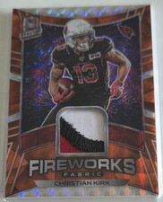 CHRISTIAN KIRK 2020 Spectra Fireworks Fabric Orange Neon /10 #24 Patch Cardinals