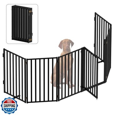 Portable Dog Fence with Door for Indoor Outdoor Use, Free