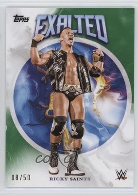 2025 Topps Exalted WWE Green /50 Ricky Saints #13 Rookie RC 17uv