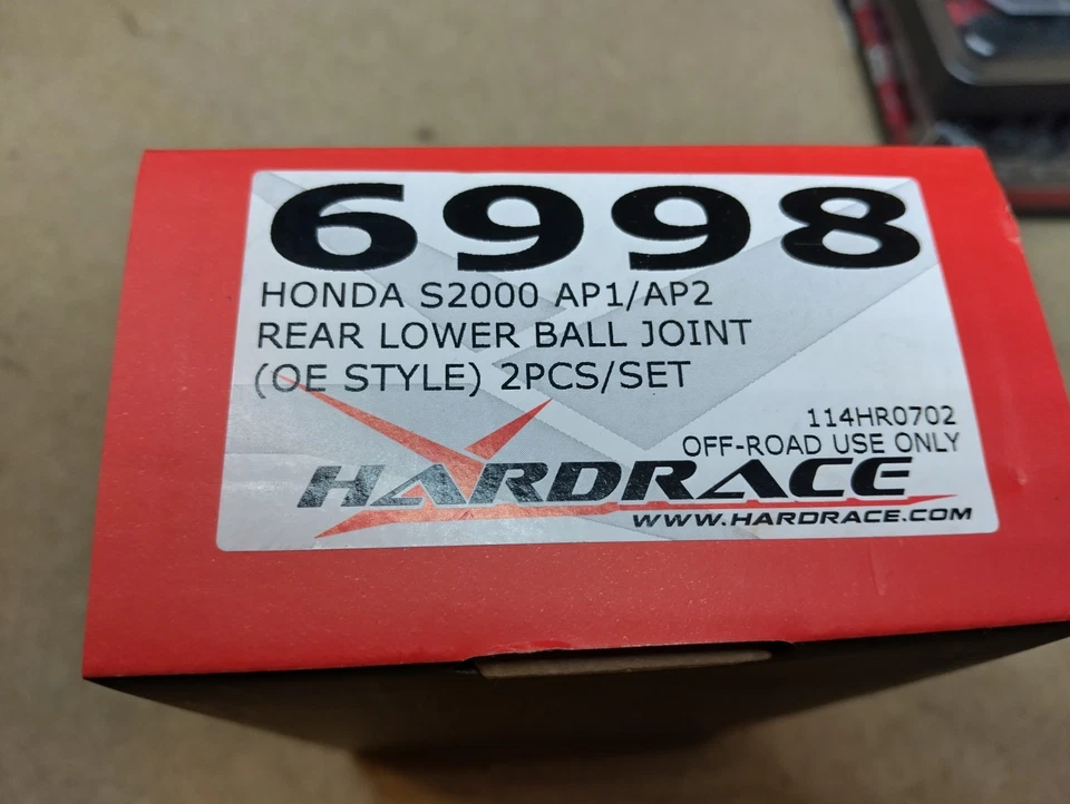 Rótulas traseras Hardrace Honda S2000 99-09 AP1/AP2 nuevas - Imagen 3 de 4