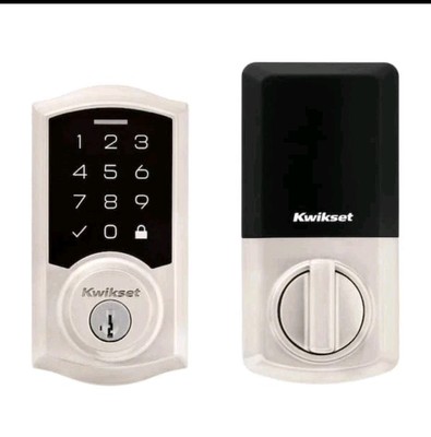 Kwikset SmartCode 270 Satin Nickel Touchpad Electronic Deadbolt 9270TRL15SMTRBP