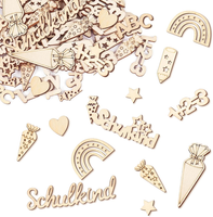 Schulkind Konfetti Holz, 60 StüCk Streudeko Einschulung Tischdeko, Einschulung D