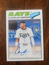 2026 Topps Heritage Baseball Real One Auto Chandler Simpson #CS Tampa Bay Rays