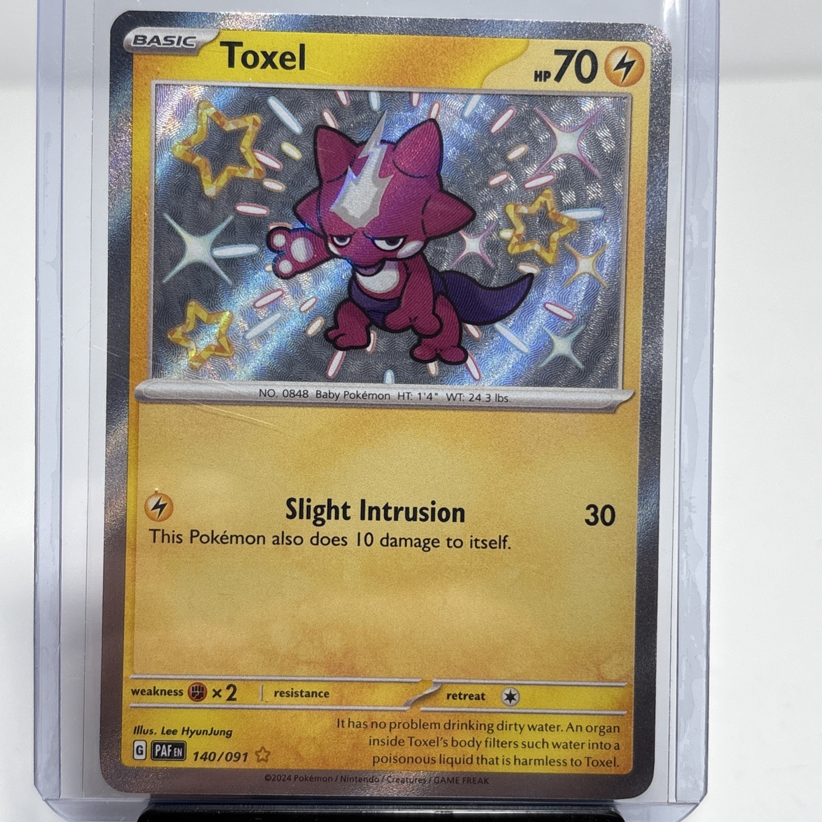 The Pokémon Company Toxel 140/091 SV Paldean Fates Shiny Rare Holo ENG 70HP