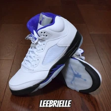 Nike Air Jordan 5 Retro White Concord Black DD0587-141 Men's Size 12