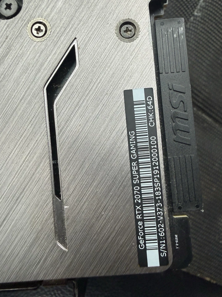 MSI Gaming x GeForce RTX 2070 Super 8GB Graphics Card Untested - Image 3 of 4