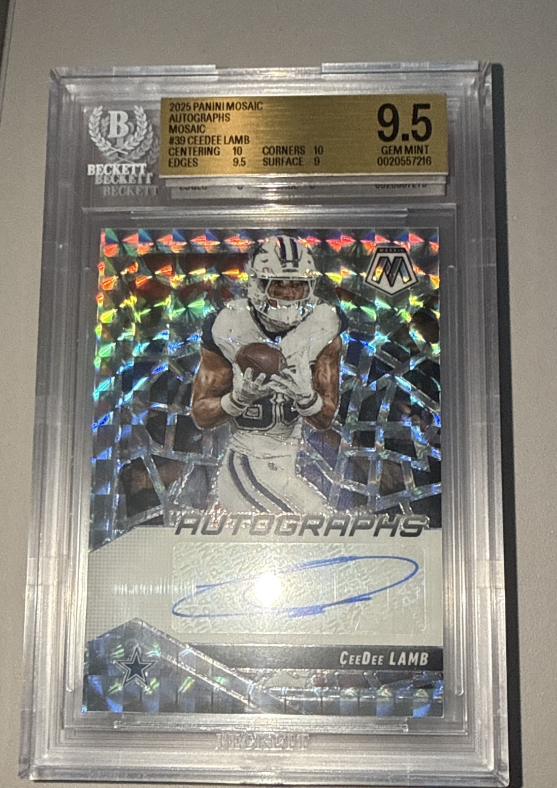 2025 Panini Mosaic - Autographs Mosaic CeeDee Lamb #AMC-CLB (AU)