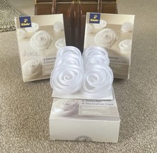 18 Organza Silk Roses with Inlaid Satin Band on Clip For weddings / Communion