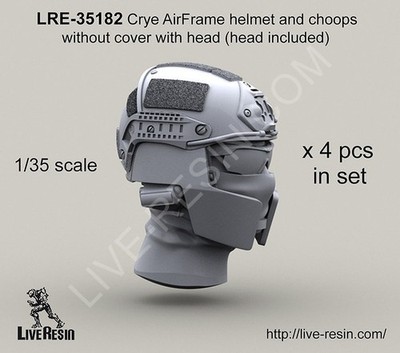 1/35 Live Resin #35182 Head & Airframe Helmet & Choops without Cover