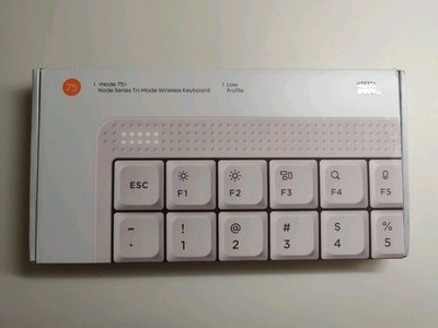 NuPhy Node75 Mechanical Keyboard Tri-Mode Brown Nano, White