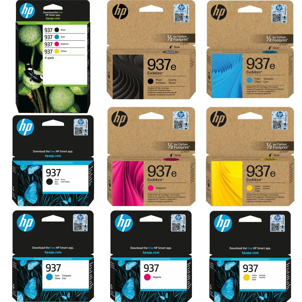 Original HP 937 937e Patronen OfficeJet Pro 9100 9110 9120 9122 9125 9720 9730 e - Bild 1 von 1