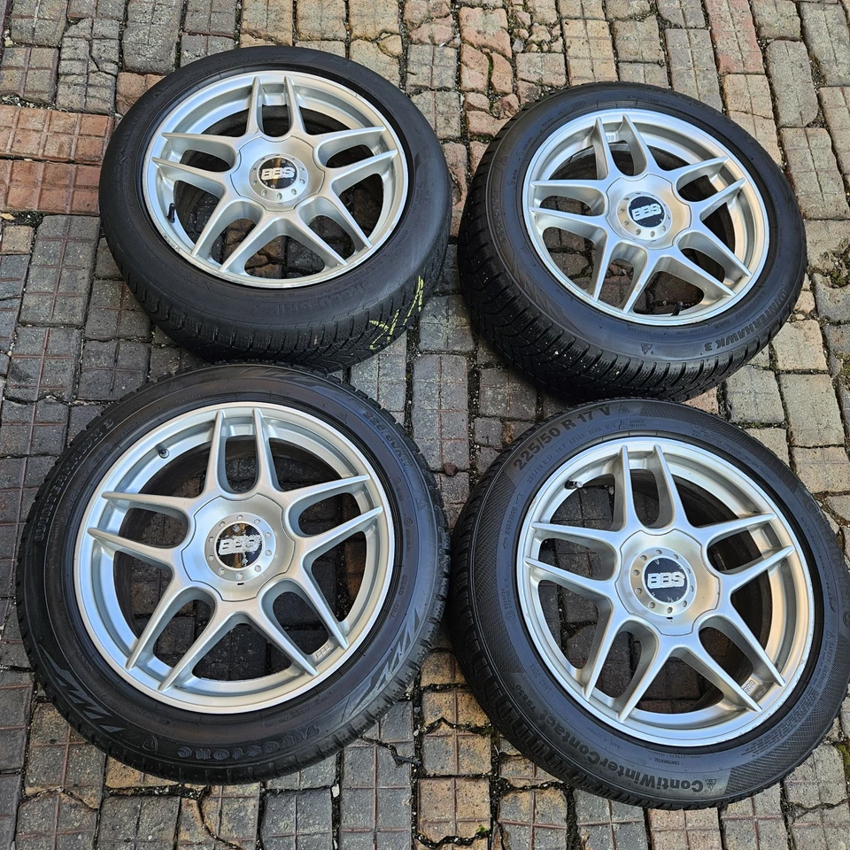 Felgen BBS RZ519 17" 5x112 ET35 Winterreifen 225/50R17 Audi A4 A6 Passat Räder - Bild 2 von 4