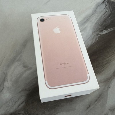 iPhone 7 Rose Gold 32GB - EMPTY BOX ONLY - Model A1660 - Genuine Apple NO Phone