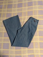 Vintage 60s 70s STUFFED JEANS 27 X 31 Bellbottoms Denim High Waisted Talon Rare