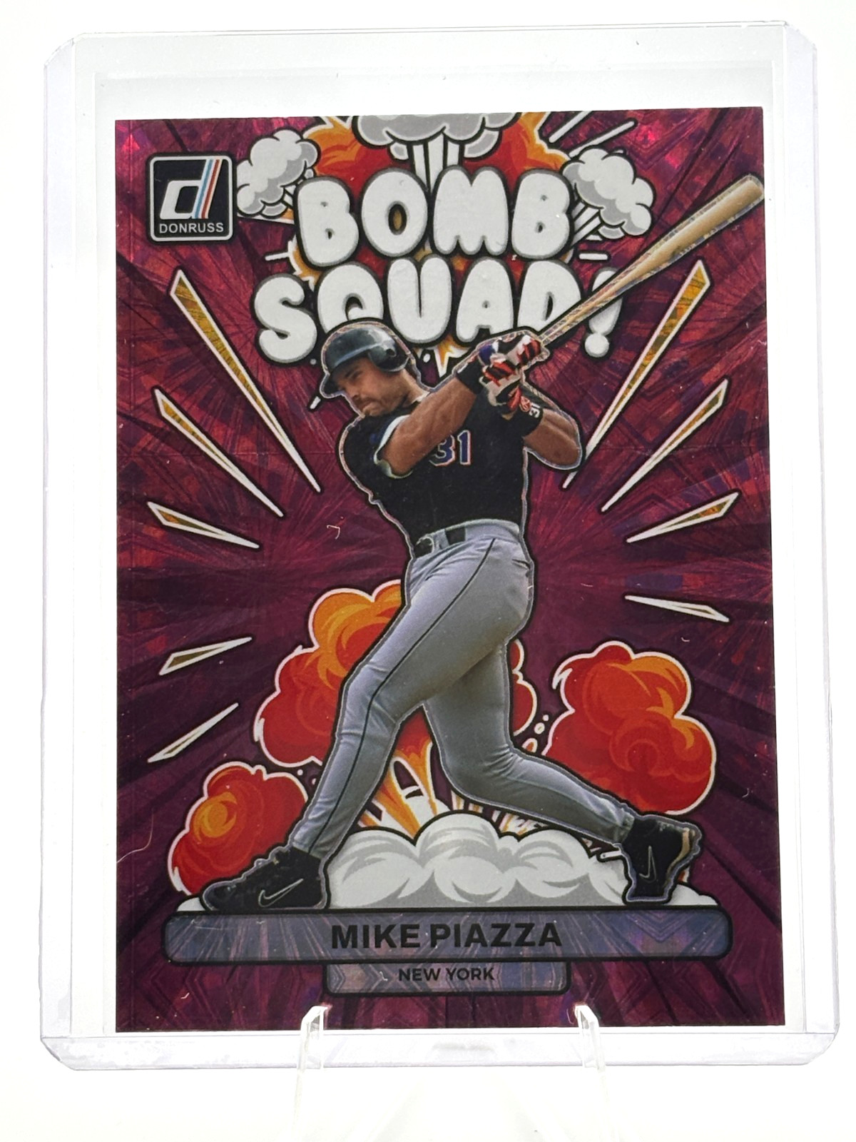 Mike Piazza - 2024 Donruss, Bomb Squad Pink - Mets, Card #BS8