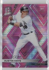 2018 Panini Chronicles Spectra Neon Pink Prizm 54/75 Austin Hays #75 0w7