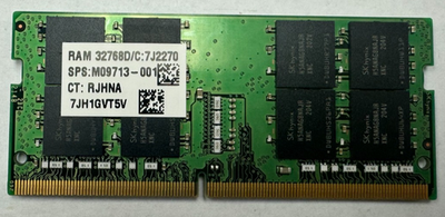 HP SK hynix 32GB DDR4 2Rx8 PC4 PC4-3200A DDR4 SODIMM Laptop Memory