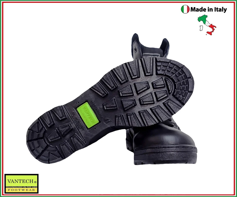 Anfibi Vantech Unisex Boot Militari 100% Made in Italy Antiscivolo Comfort - Immagine 3 di 4