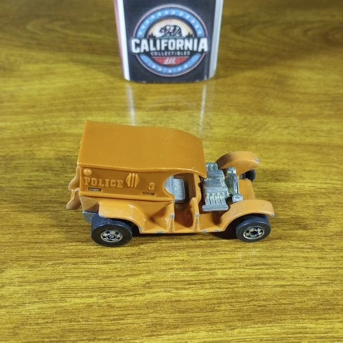 Vintage Hot Wheels France Paddy Wagon Tan BW Blackwall 1983 Police Wagon Van