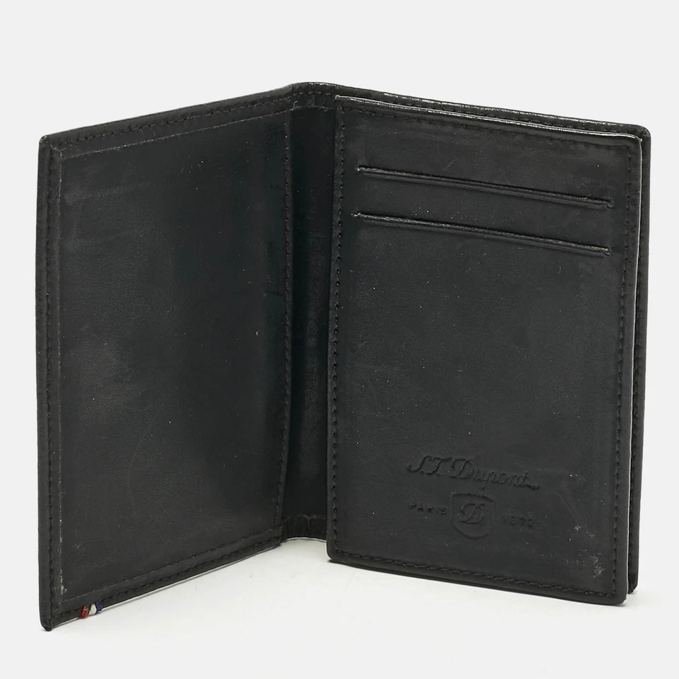 S.T. Dupont Black Leather Flap Card Case - image 2 of 4