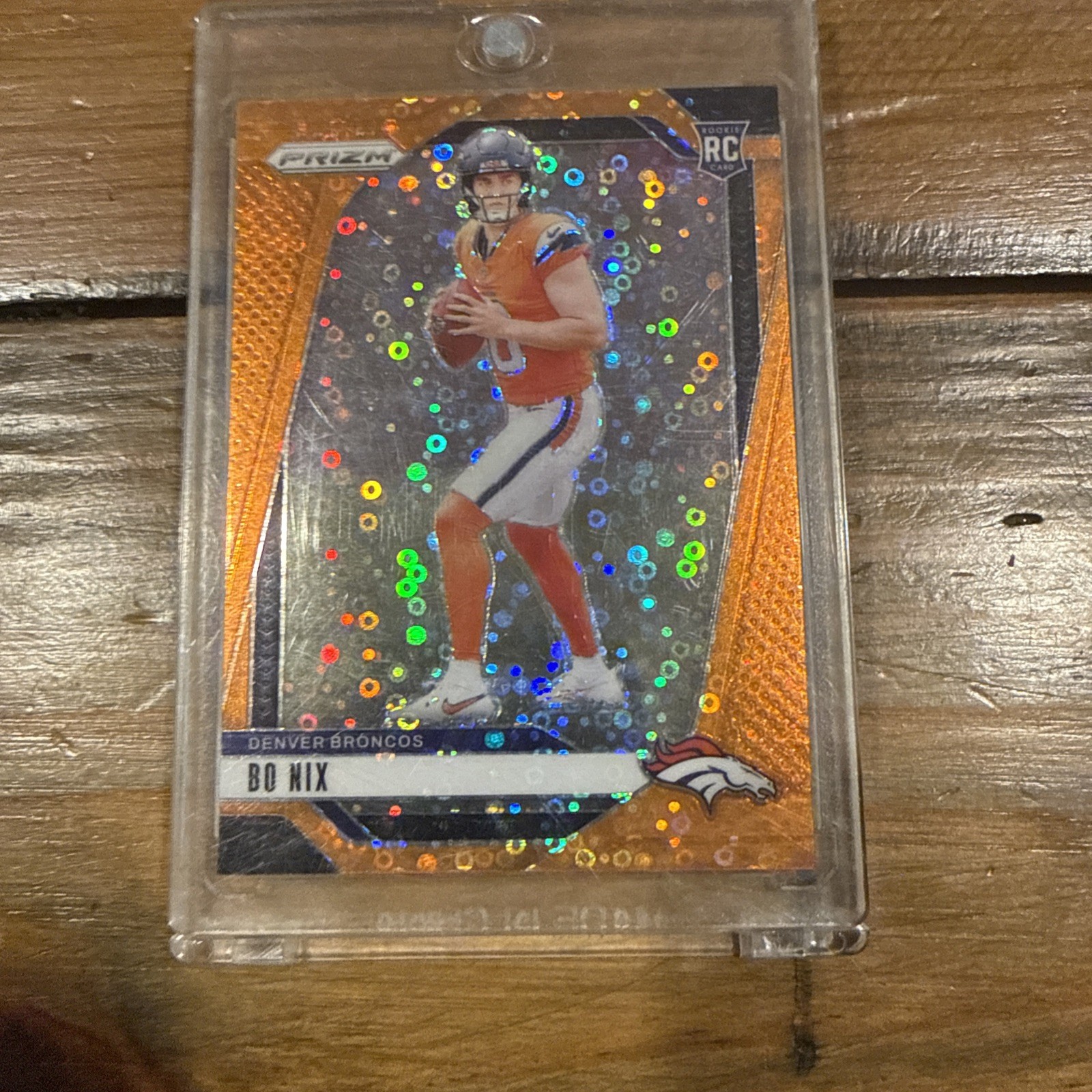 Bo Nix Rookie Orange Disco (color Match) 2024 NFL Prizm Card #309