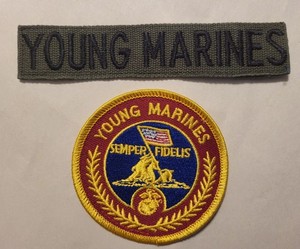 USMC Young Marines PATCHES -2 U S Marine Corps League Youth Program