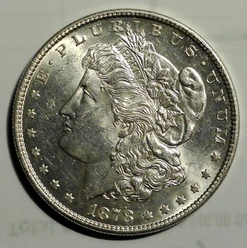 Gem BU 1878-S Morgan Silver Dollar VAM-46
