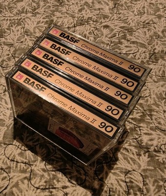 5 Open New BASF Chrome Maxima II 90 | Type 2 Cassettes 1980s Made In Germany 