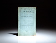 Daniel Webster / Address Delivered Before The New York Historical Signed 1st ed