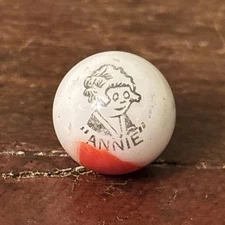 Vintage Peltier Little Orphan Annie Glass Marble 1930’s RARE FIND!!