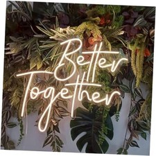 Better Together LED Neon Sign Night Light for Wall Party better together warm